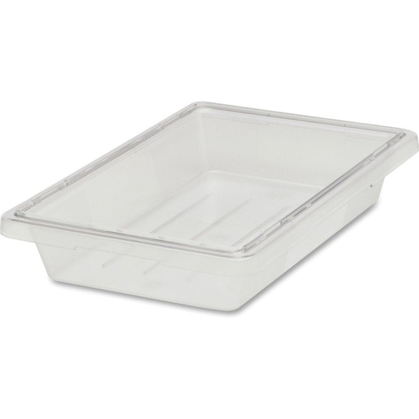 Rubbermaid Commercial Food Box, No Lid, Poly, 5 Gallon, 18"x12"x9", Clear RCP3304CLE - main